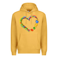 Mustard autism heart Premium Hoodie - JahusDesignShop