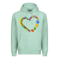 Seafoam autism heart Premium Hoodie - JahusDesignShop