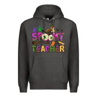 Charcoal Heather spooky teacher Premium Hoodie - AdoDesignShop