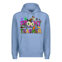 Colony Blue spooky teacher Premium Hoodie - AdoDesignShop