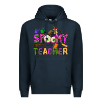 Navy spooky teacher Premium Hoodie - AdoDesignShop