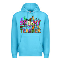 Ocean Blue spooky teacher Premium Hoodie - AdoDesignShop