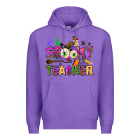 Purple spooky teacher Premium Hoodie - AdoDesignShop