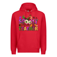 Red spooky teacher Premium Hoodie - AdoDesignShop
