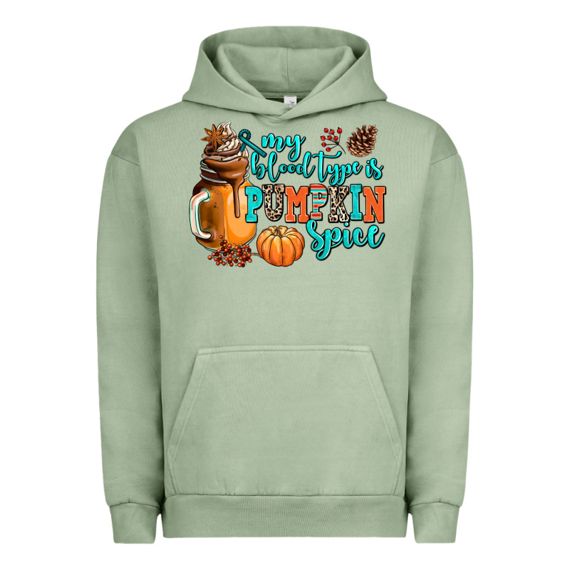 My Blood Type Is Pumpkin Spice Urban Hoodie by AdoDesignShop | Teevron