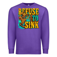 Purple refuse to sink western Premium Sweatshirt - texasbilliewilder