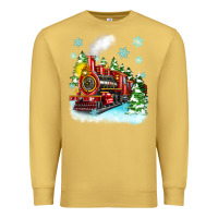 Antique Gold christmas polar express Premium Sweatshirt - Zillion Design Studio