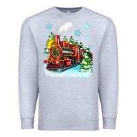 Heather Grey christmas polar express Premium Sweatshirt - Zillion Design Studio