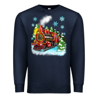 Navy christmas polar express Premium Sweatshirt - Zillion Design Studio