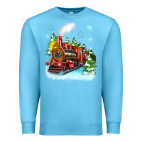 Ocean Blue christmas polar express Premium Sweatshirt - Zillion Design Studio