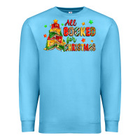 Ocean Blue all booked for christmas Premium Sweatshirt - Zillion Design Studio