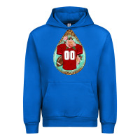 Cobalt american football and western roses teardrop Urban Hoodie - BundleAndBundleShop