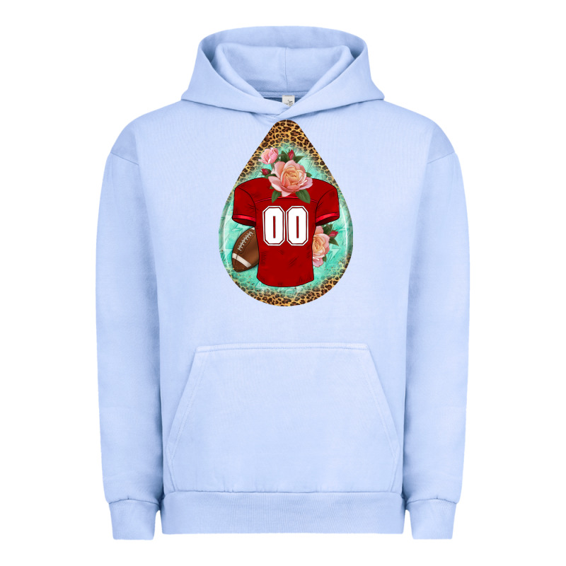American Football And Western Roses Teardrop Urban Hoodie by BundleAndBundleShop | Teevron