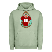 Pigment Oil Green american football and western roses teardrop Urban Hoodie - BundleAndBundleShop