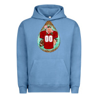 Pigment Pebble Blue american football and western roses teardrop Urban Hoodie - BundleAndBundleShop