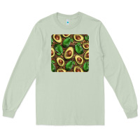 Matcha avocados with wood and leopard background mug  coaster Long Sleeve Tee - BarkalooDesign
