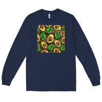 Navy avocados with wood and leopard background mug  coaster Long Sleeve Tee - BarkalooDesign