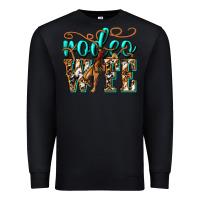 Black rodeo wife western Premium Sweatshirt - texasbilliewilder
