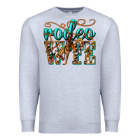 Heather Grey rodeo wife western Premium Sweatshirt - texasbilliewilder