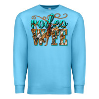Ocean Blue rodeo wife western Premium Sweatshirt - texasbilliewilder