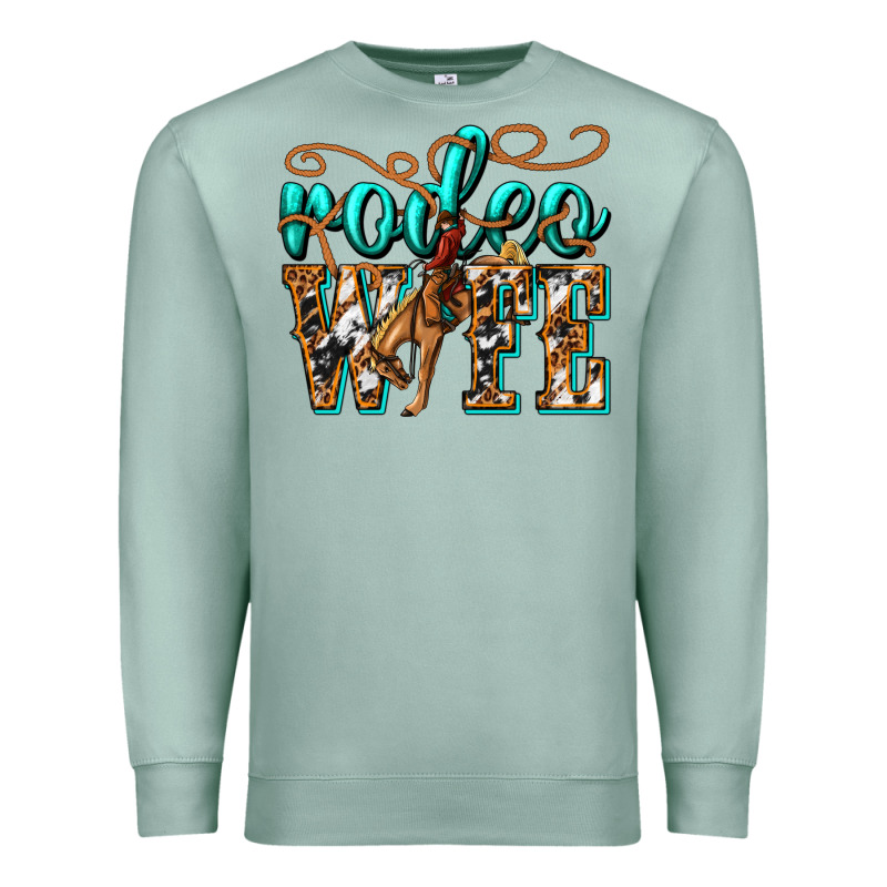 Rodeo Wife Western Premium Sweatshirt by texasbilliewilder | Teevron