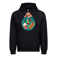 Black american football and western roses teardrop Urban Hoodie - BundleAndBundleShop