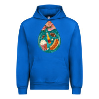 Cobalt american football and western roses teardrop Urban Hoodie - BundleAndBundleShop