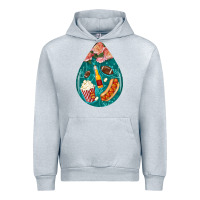Heather Grey american football and western roses teardrop Urban Hoodie - BundleAndBundleShop