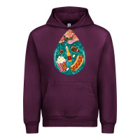 Mauve Wine american football and western roses teardrop Urban Hoodie - BundleAndBundleShop