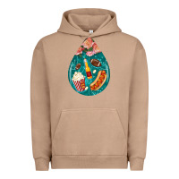 Pigment Burro american football and western roses teardrop Urban Hoodie - BundleAndBundleShop