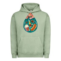 Pigment Oil Green american football and western roses teardrop Urban Hoodie - BundleAndBundleShop