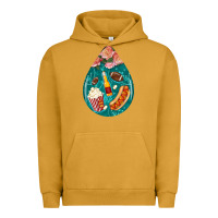 Pigment Peanut Butter american football and western roses teardrop Urban Hoodie - BundleAndBundleShop