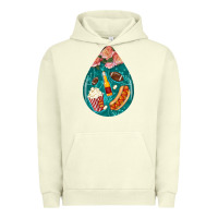 Pigment Pistachio american football and western roses teardrop Urban Hoodie - BundleAndBundleShop