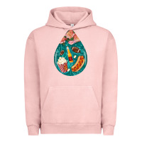 Pigment Salmon american football and western roses teardrop Urban Hoodie - BundleAndBundleShop