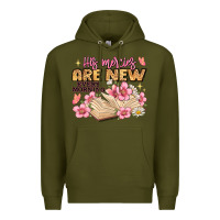 Army Green his mercies are new every morning lamentations 3 2 Premium Hoodie - JahusDesignShop