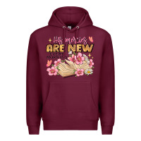 Burgundy his mercies are new every morning lamentations 3 2 Premium Hoodie - JahusDesignShop