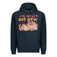 Navy his mercies are new every morning lamentations 3 2 Premium Hoodie - JahusDesignShop