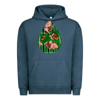 Pigment Midnight Navy american football and western roses teardrop Urban Hoodie - BundleAndBundleShop