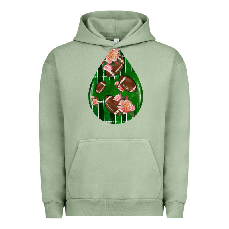 American Football And Western Roses Teardrop Urban Hoodie by BundleAndBundleShop | Teevron