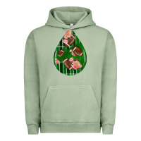 Pigment Oil Green american football and western roses teardrop Urban Hoodie - BundleAndBundleShop