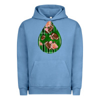 Pigment Pebble Blue american football and western roses teardrop Urban Hoodie - BundleAndBundleShop