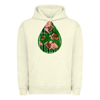 Pigment Pistachio american football and western roses teardrop Urban Hoodie - BundleAndBundleShop