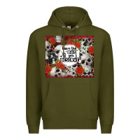 Army Green have the day you deserve skull and rose Premium Hoodie - JahusDesignShop