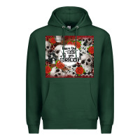 Sports Green have the day you deserve skull and rose Premium Hoodie - JahusDesignShop