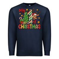 Navy my first christmas Premium Sweatshirt - Zillion Design Studio