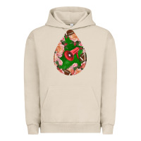 Pigment French Oak american football and western roses teardrop Urban Hoodie - BundleAndBundleShop