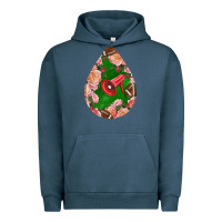Pigment Midnight Navy american football and western roses teardrop Urban Hoodie - BundleAndBundleShop