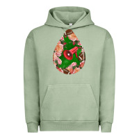 Pigment Oil Green american football and western roses teardrop Urban Hoodie - BundleAndBundleShop