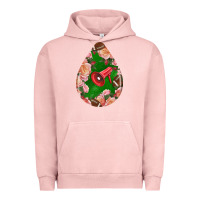Pigment Salmon american football and western roses teardrop Urban Hoodie - BundleAndBundleShop