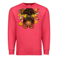 Cardinal softball afro messy bun Premium Sweatshirt - texasbilliewilder